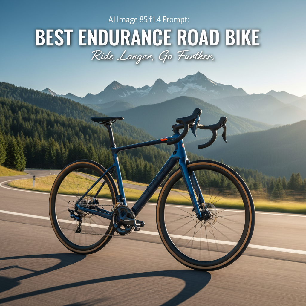 Best Endurance Road Bike on a scenic mountain road, evoking speed, comfort, and adventure.