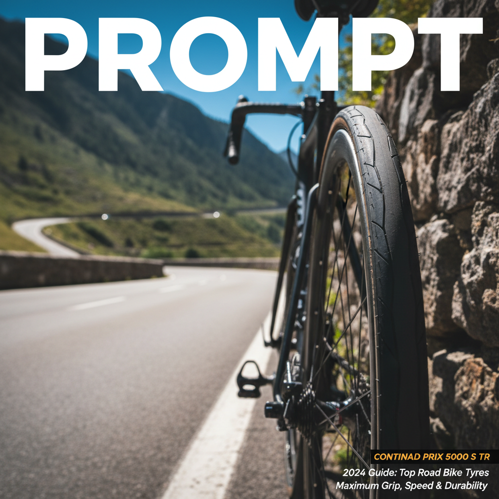 Best road bike tyres of 2024 spotlighted on a high-end bike, with focus on tread, grip, and style.