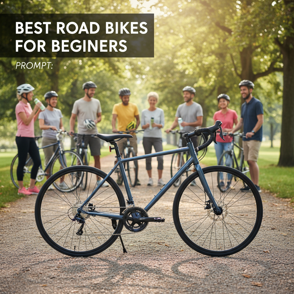 Best Road Bikes for Beginners: Sleek entry-level bike on a sunny path, perfect for new cyclists