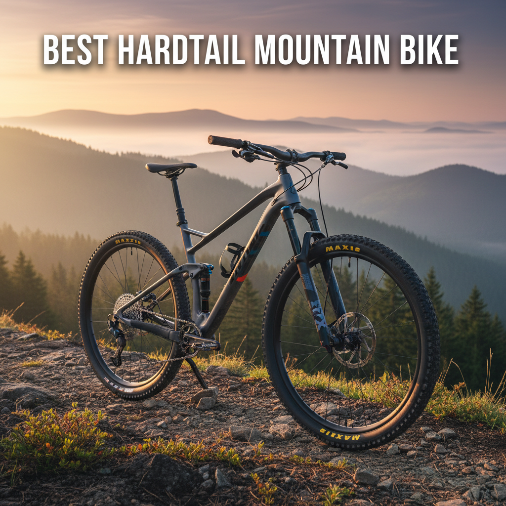 Best Hardtail Mountain Bike showcased on a rugged sunrise trail with vivid colors and stunning details.