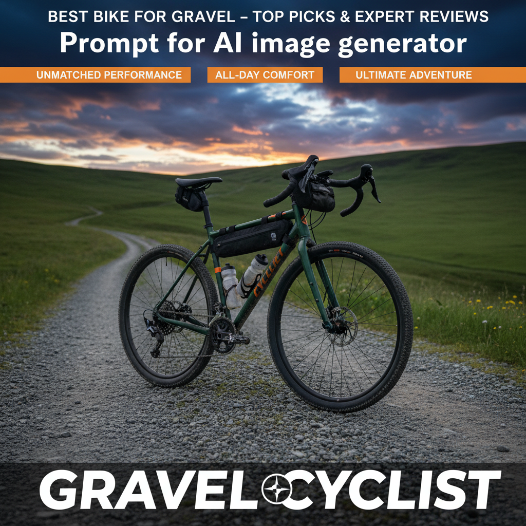 Modern gravel bike on a scenic trail, featured on a magazine cover about top picks and expert reviews.